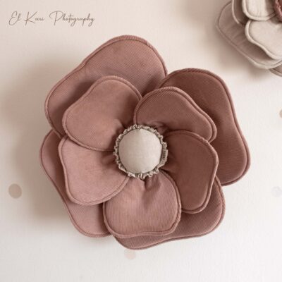 Coussin fleurs rose