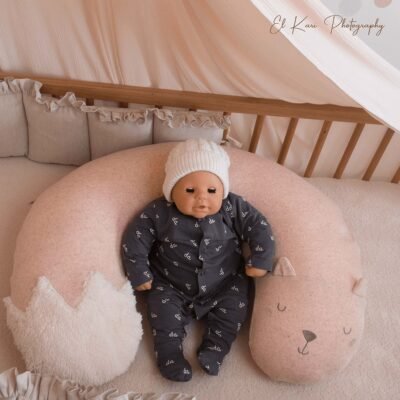 Coussin d'allaitement loutre rose